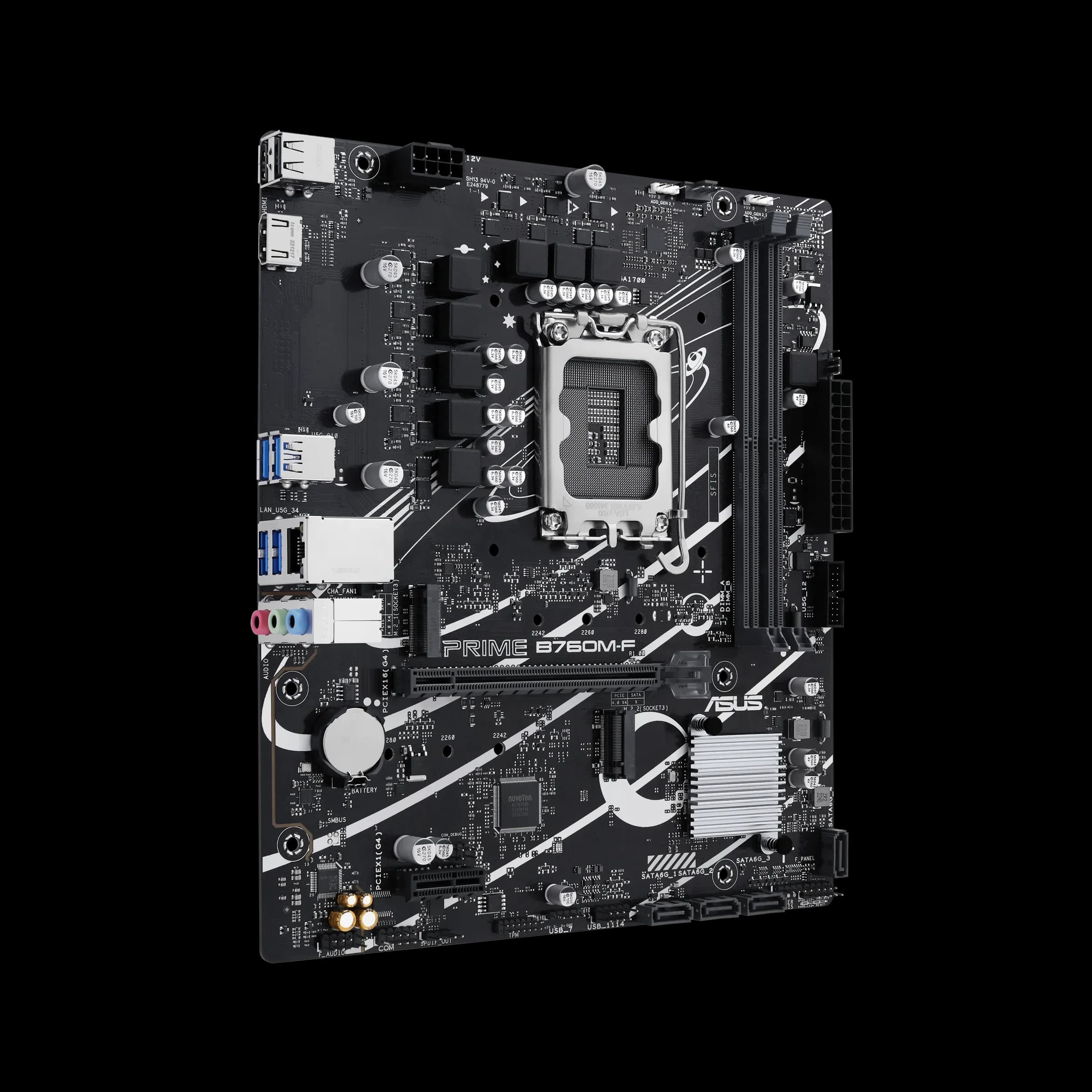 MB LGA1700 ASUS B760M-F,2xDDR5,6xUSB,2xM.2,4xSATAIII,mATX,PCIe16x, PCIe1x HDMI