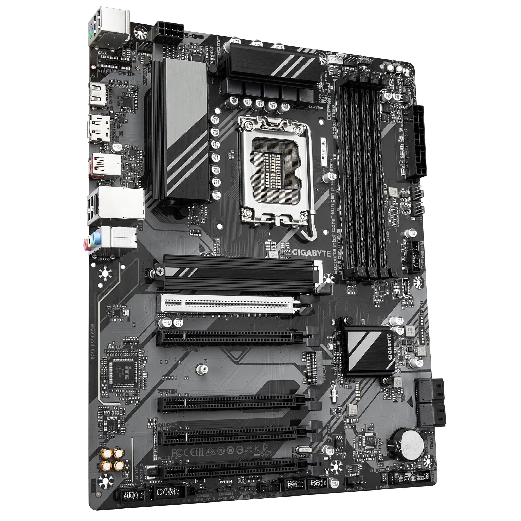 MB LGA1700 GIGABYTE B760 DS3H GEN5,4xDDR5,11xUSB,4xSATAIII,ATX,M.2,5xPCIe16x, HDMI,DP