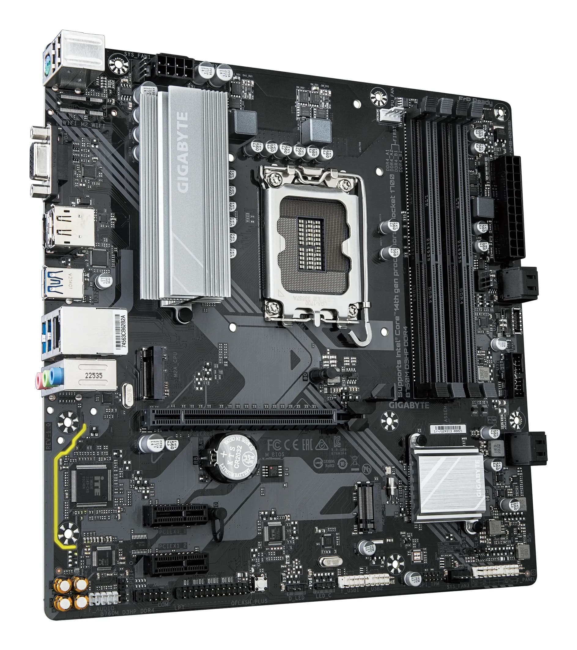 MB LGA1700 GIGABYTE B760M D3HP DDR4,4xDDR4,12xUSB,4xSATAIII,mATX,M.2,PCIe16x, 2PCIe1x,VGA,HDMI,DP