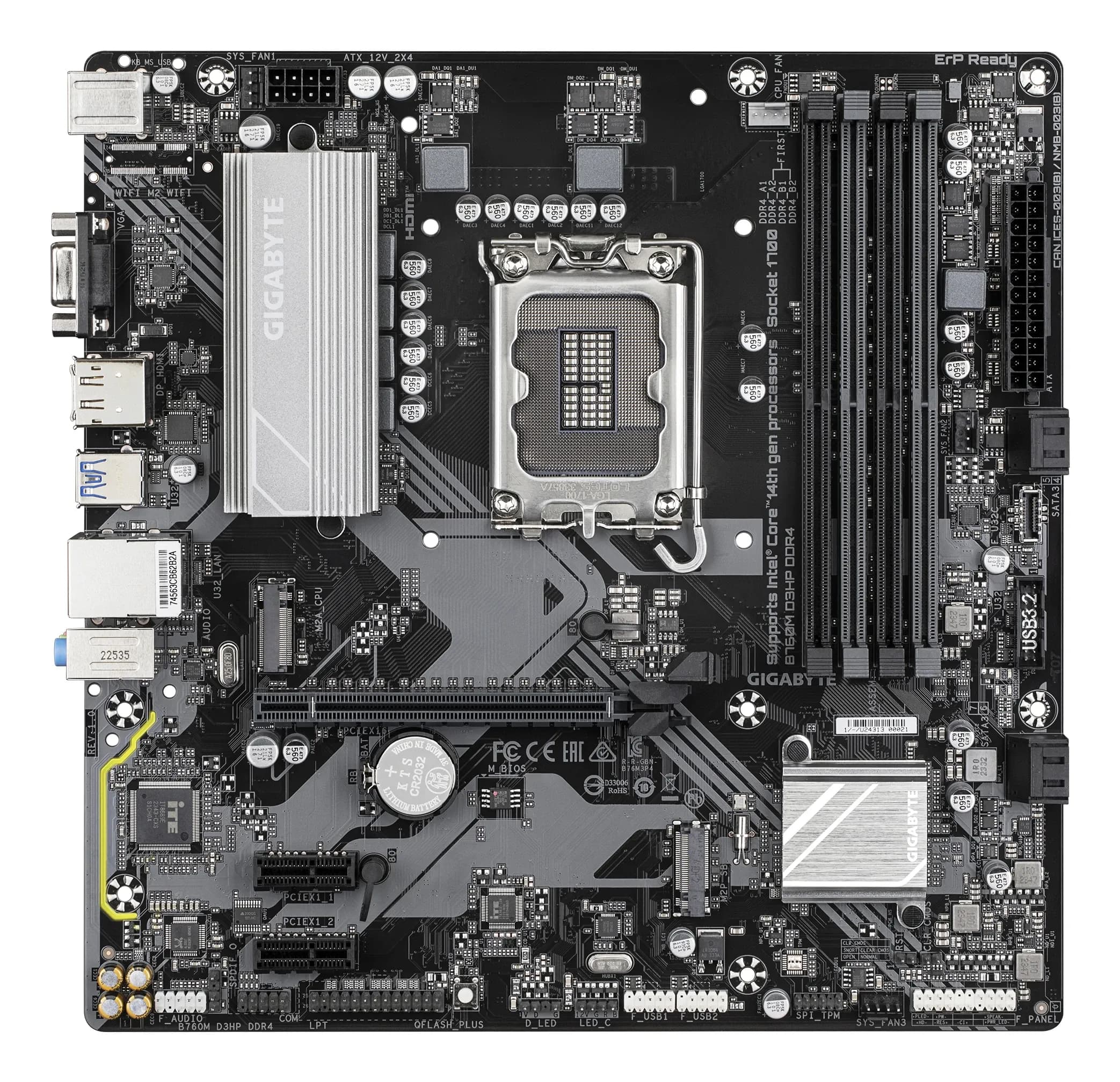 MB LGA1700 GIGABYTE B760M D3HP DDR4,4xDDR4,12xUSB,4xSATAIII,mATX,M.2,PCIe16x, 2PCIe1x,VGA,HDMI,DP