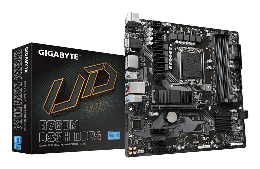 MB LGA1700 GIGABYTE B760M DS3H DDR4,4xDDR4,12xUSB,4xSATAIII,mATX,M.2,PCIe16x, 2PCIe1x,VGA HDMI,DP