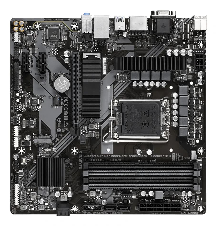 MB LGA1700 GIGABYTE B760M DS3H DDR4,4xDDR4,12xUSB,4xSATAIII,mATX,M.2,PCIe16x, 2PCIe1x,VGA HDMI,DP