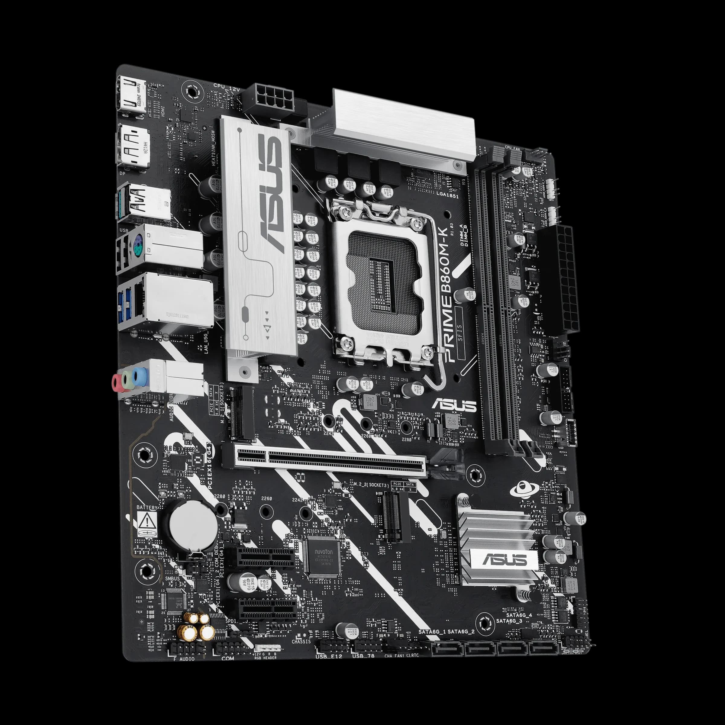 MB LGA1851 ASUS B860M-K,2xDDR5,13xUSB,mATX,2xM.2, 4xSATA, PCIe16x, 2PCIe4x, HDMI,DP