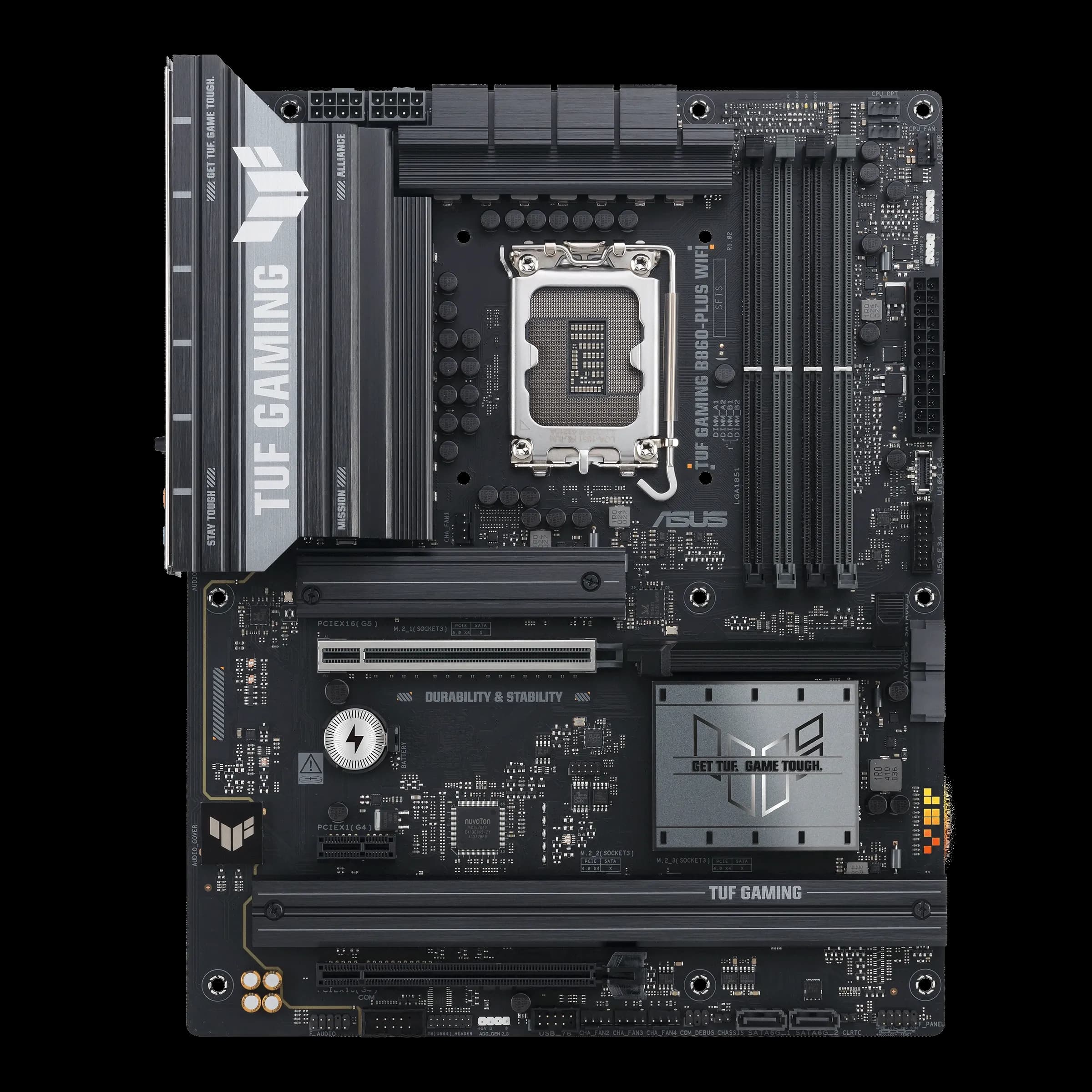 MB LGA1851 ASUS TUF GAMING B860-PLUS WIFI,4xDDR5,13xUSB,ATX,3xM.2, 4xSATA, 2PCIe16x,PCIe1x HDMI,DP