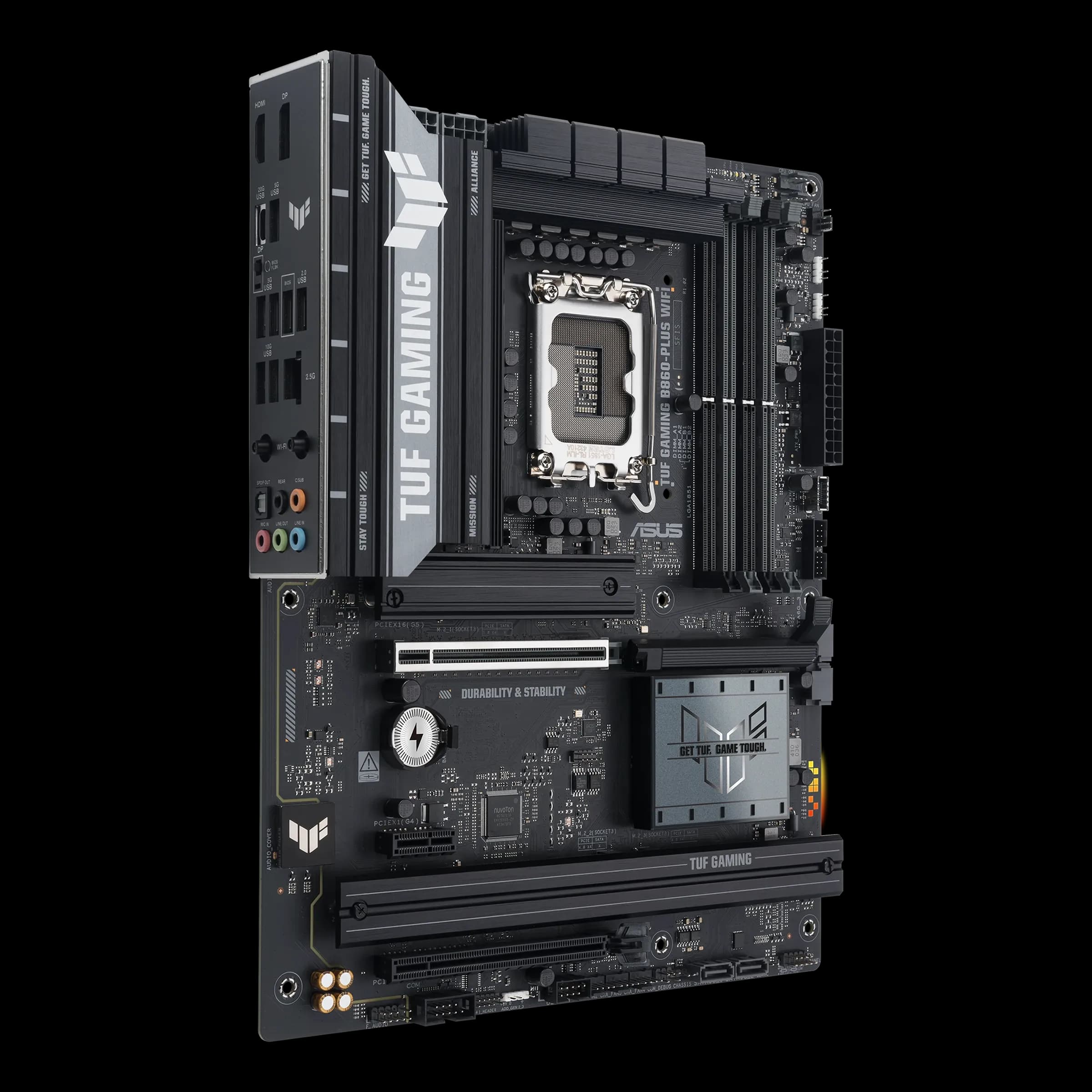 MB LGA1851 ASUS TUF GAMING B860-PLUS WIFI,4xDDR5,13xUSB,ATX,3xM.2, 4xSATA, 2PCIe16x,PCIe1x HDMI,DP