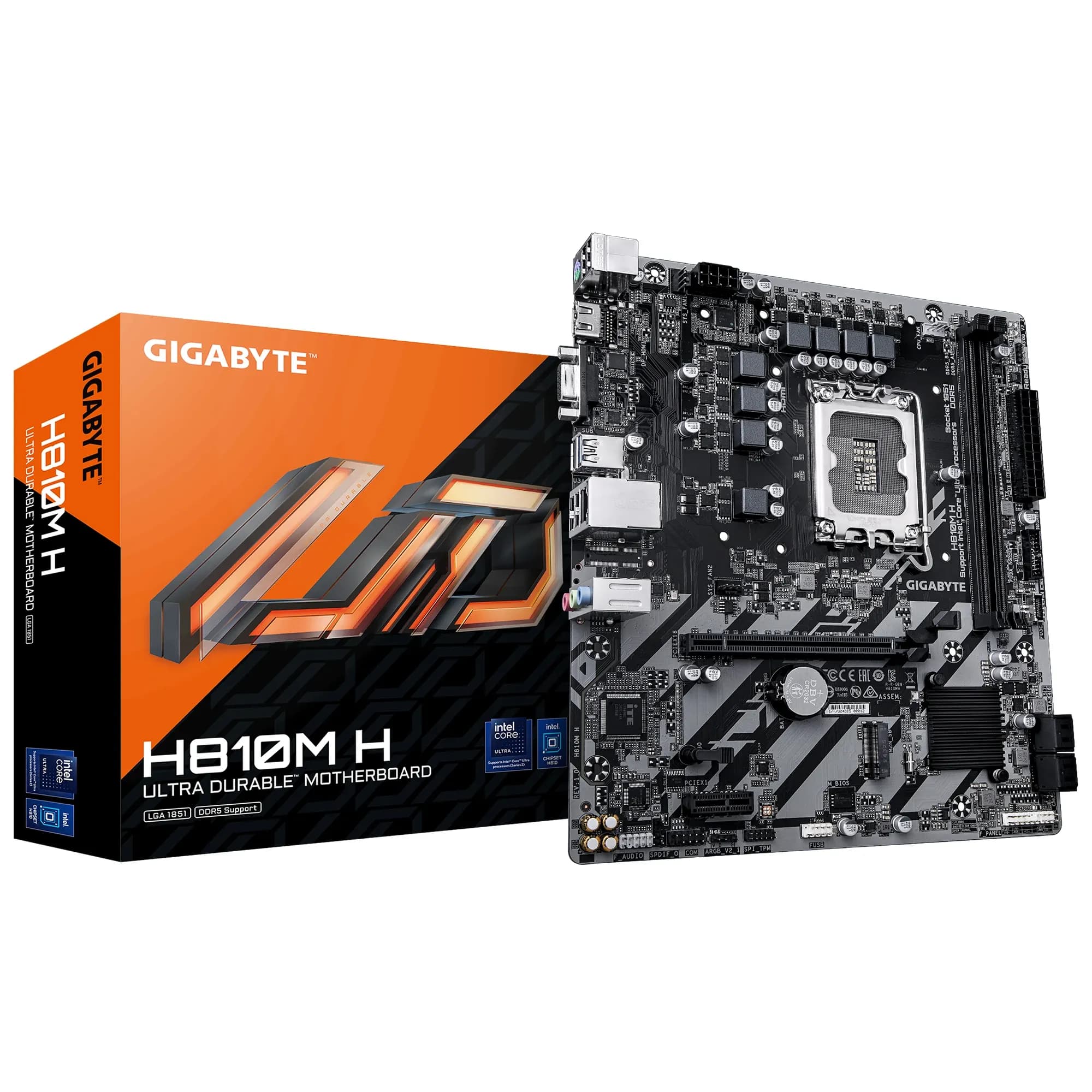 MB LGA1851 GIGABYTE H810M H,2xDDR5,9xUSB,mATX,1xM.2, 4xSATA, 1PCIe16x, 1PCIe1x, HDMI,VGA