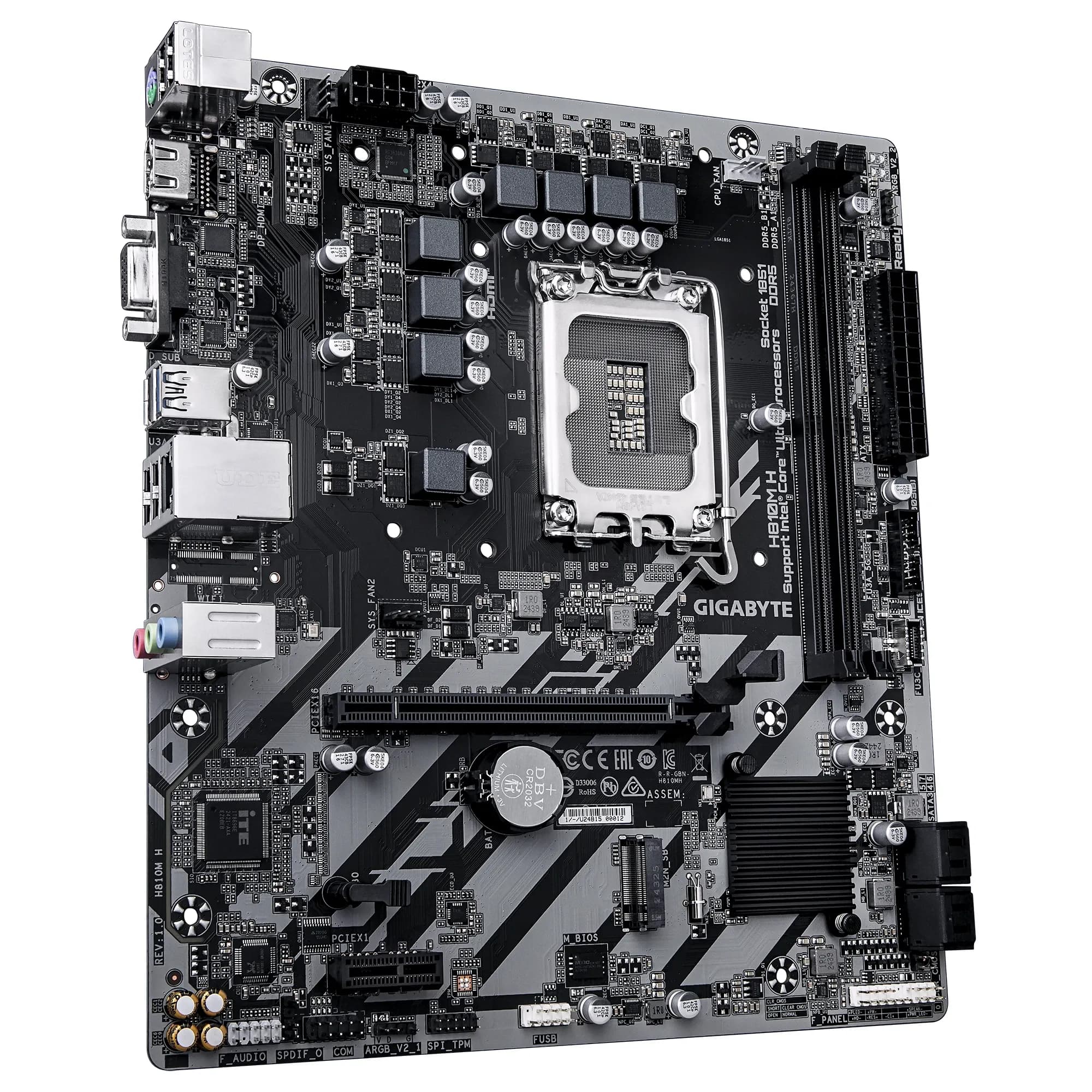 MB LGA1851 GIGABYTE H810M H,2xDDR5,9xUSB,mATX,1xM.2, 4xSATA, 1PCIe16x, 1PCIe1x, HDMI,VGA