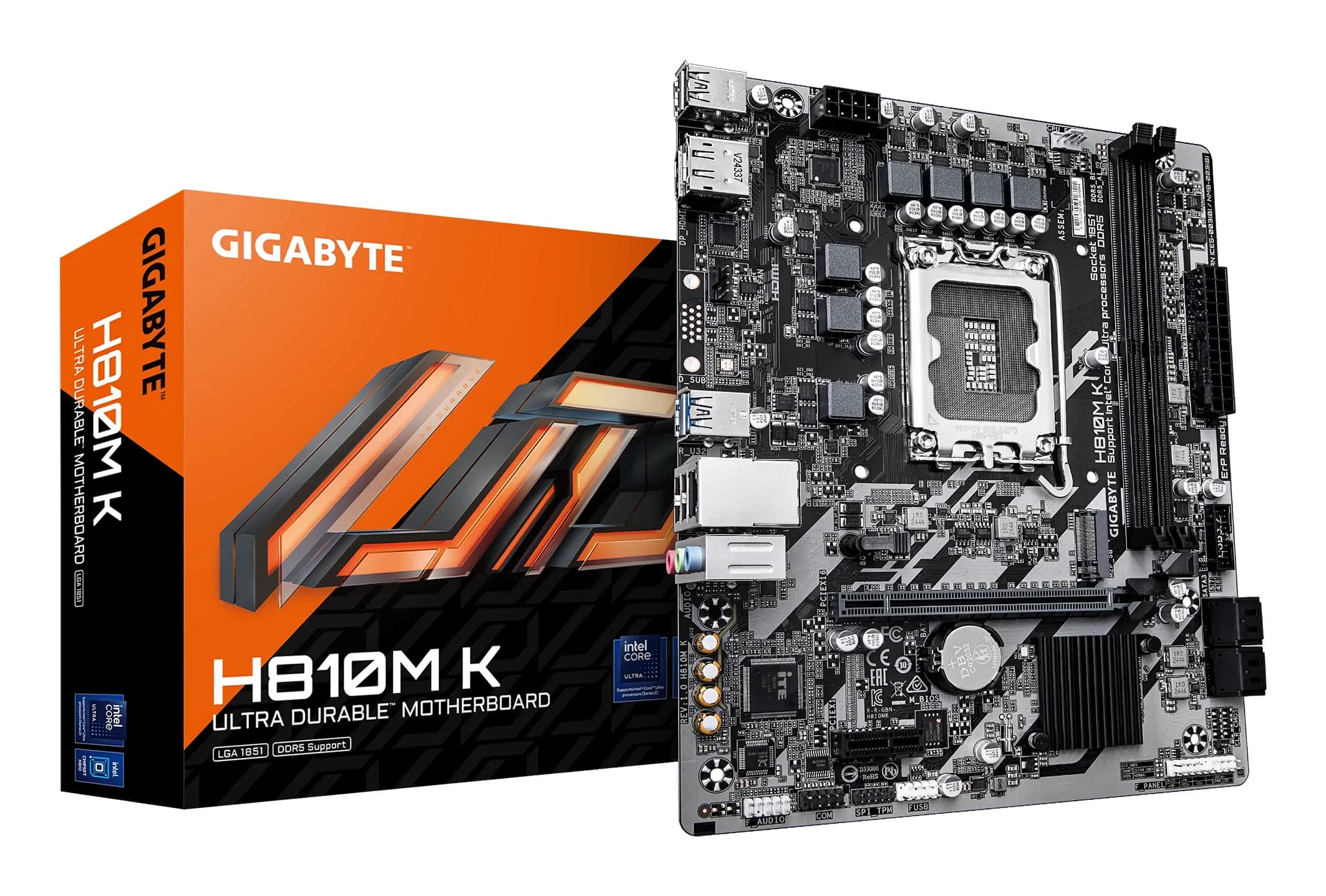 MB LGA1851 GIGABYTE H810M K,2xDDR5,10xUSB,mATX,1xM.2, 4xSATA, 1PCIe16x, 1PCIe1x, HDMI,DP