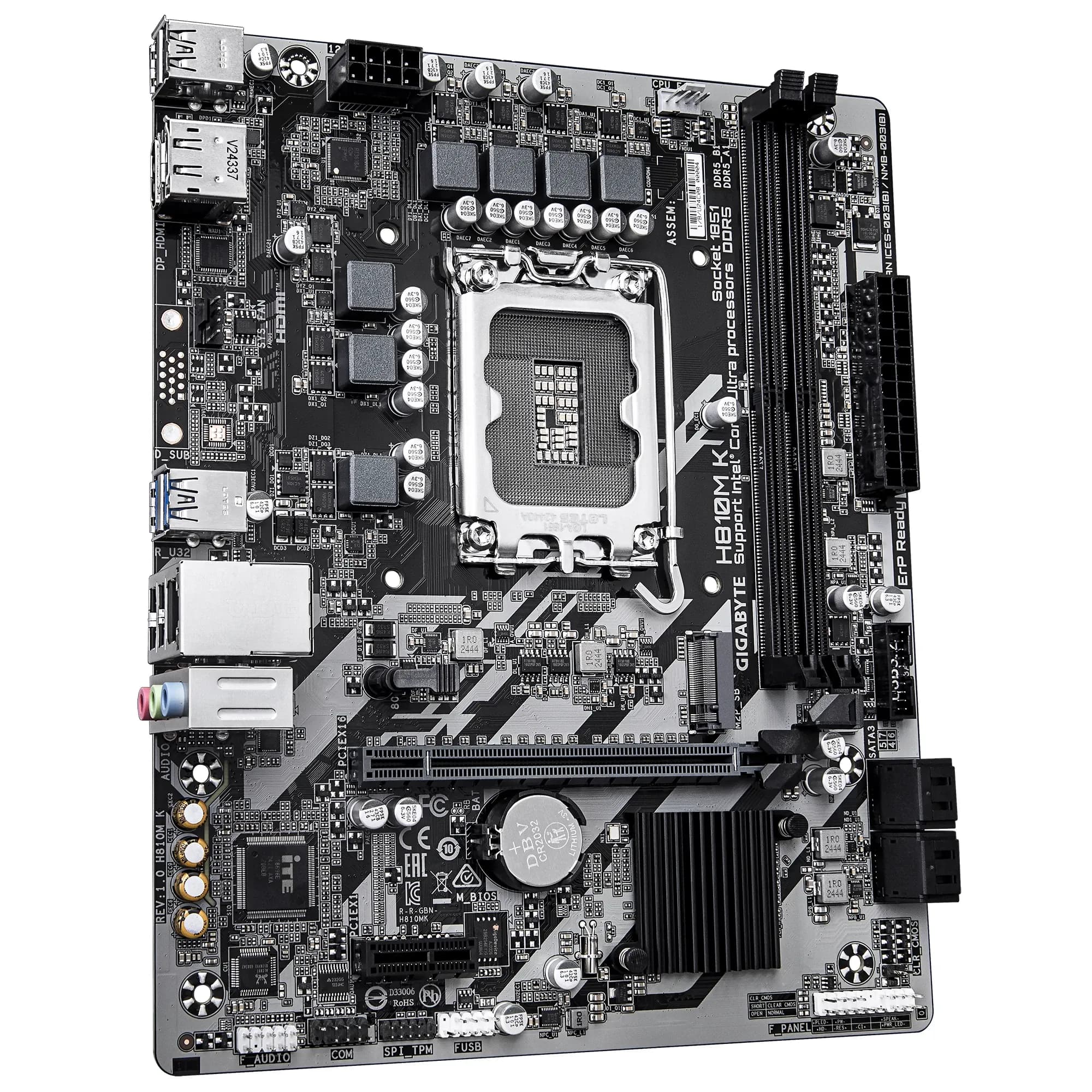 MB LGA1851 GIGABYTE H810M K,2xDDR5,10xUSB,mATX,1xM.2, 4xSATA, 1PCIe16x, 1PCIe1x, HDMI,DP