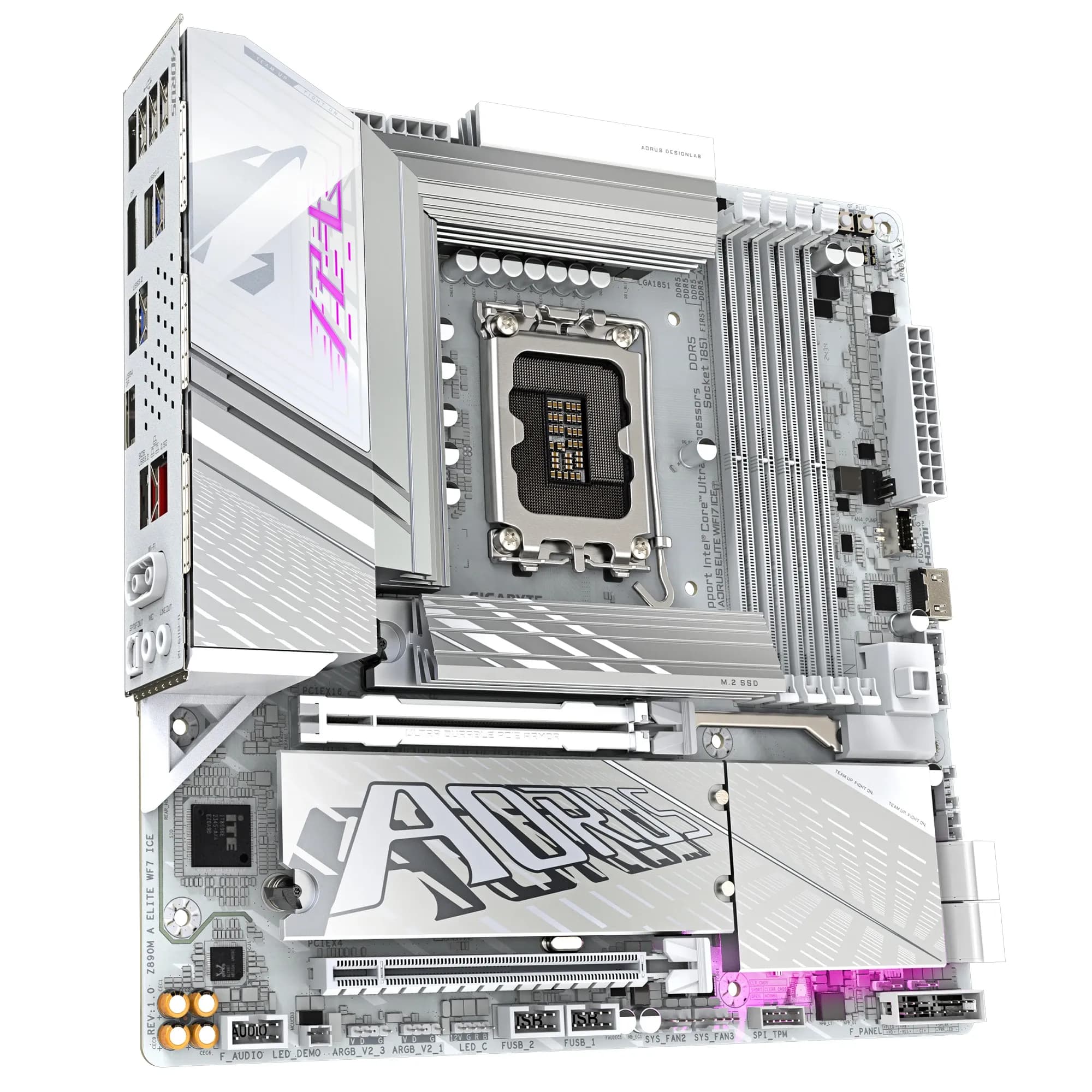 MB LGA1851 GIGABYTE Z890M A ELITE WF7 ICE,4xDDR5,15USB,mATX,3M.2, 4SATA,2PCIe16x,HDMI,DP,Type-C,WiFi
