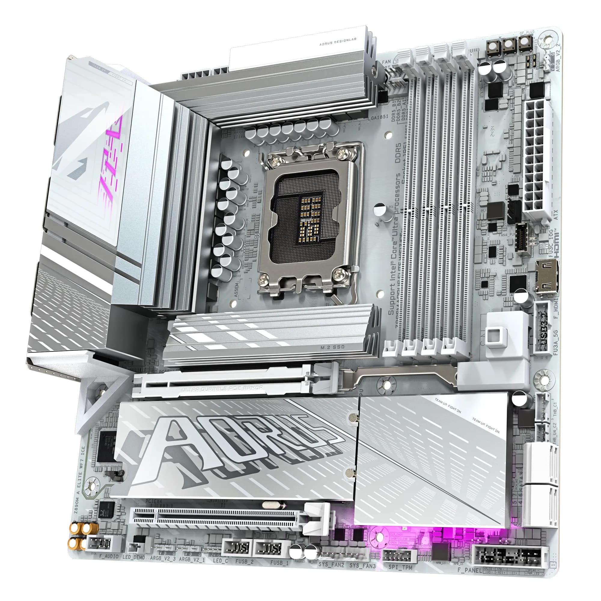 MB LGA1851 GIGABYTE Z890M A ELITE WF7 ICE,4xDDR5,15USB,mATX,3M.2, 4SATA,2PCIe16x,HDMI,DP,Type-C,WiFi