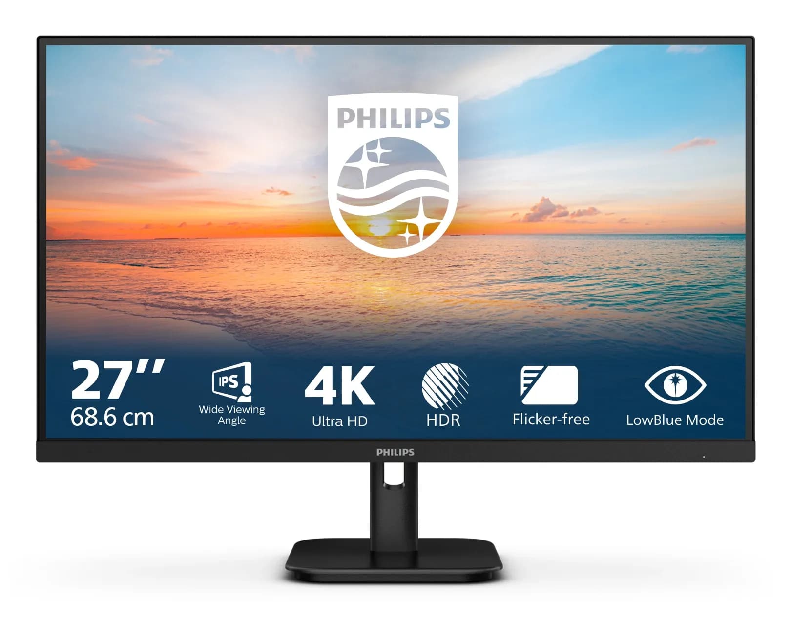 PHILIPS 27" 27E1N1800A IPS 4K UHD LED WIDE 3840x2160 10000000:1 350cd/m2 4ms 2xHDMI, DP