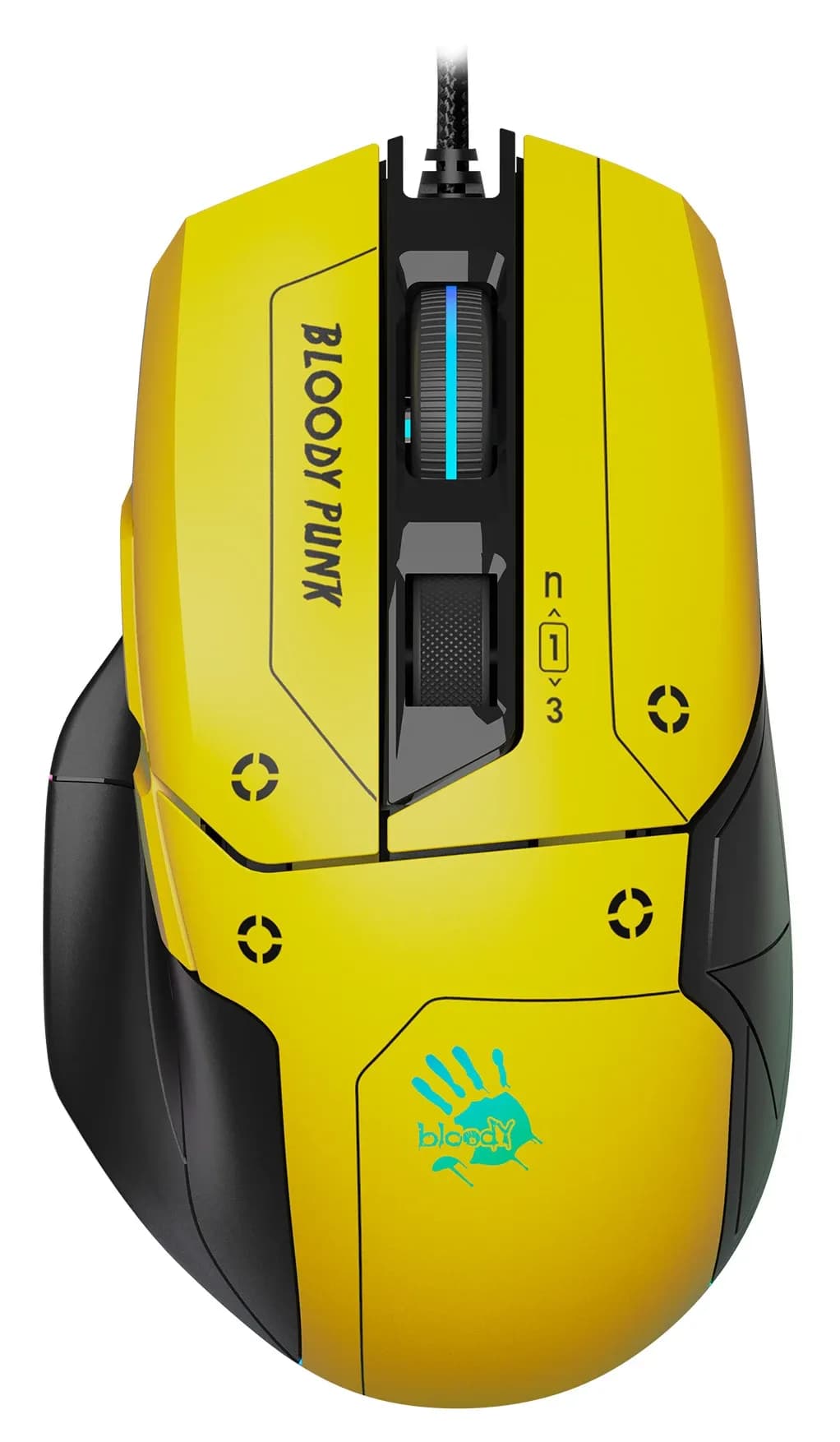 Мышь A4Tech Bloody W70 Max, Punk Yellow