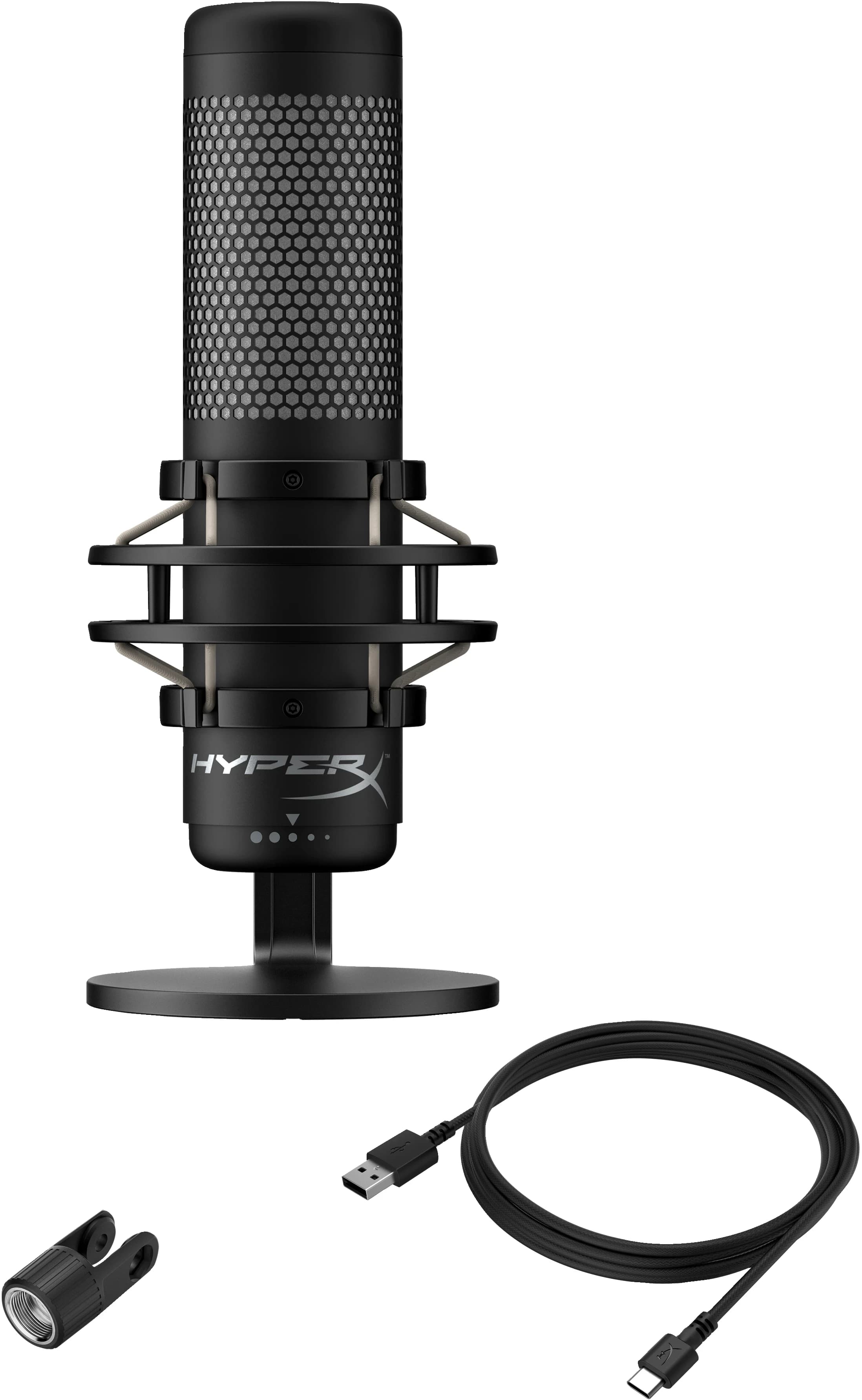 Микрофон HyperX QuadCast S (USB, 3 м, 254 г) [HMIQ1S-XX-RG]