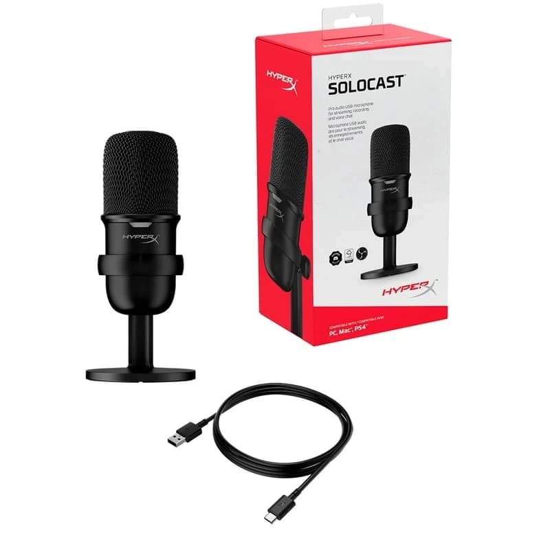 Микрофон HyperX SoloCast 4P5P8AA (HMIS1X-XX-BK) Gaming Standalone Mic