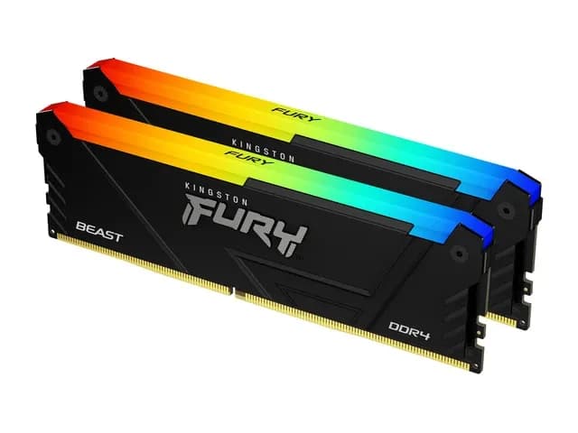DDR4 32GB (2x16GB) PC-25600 (3200MHz) KINGSTON FURY BEAST RGB KF432C16BB12AK2/32