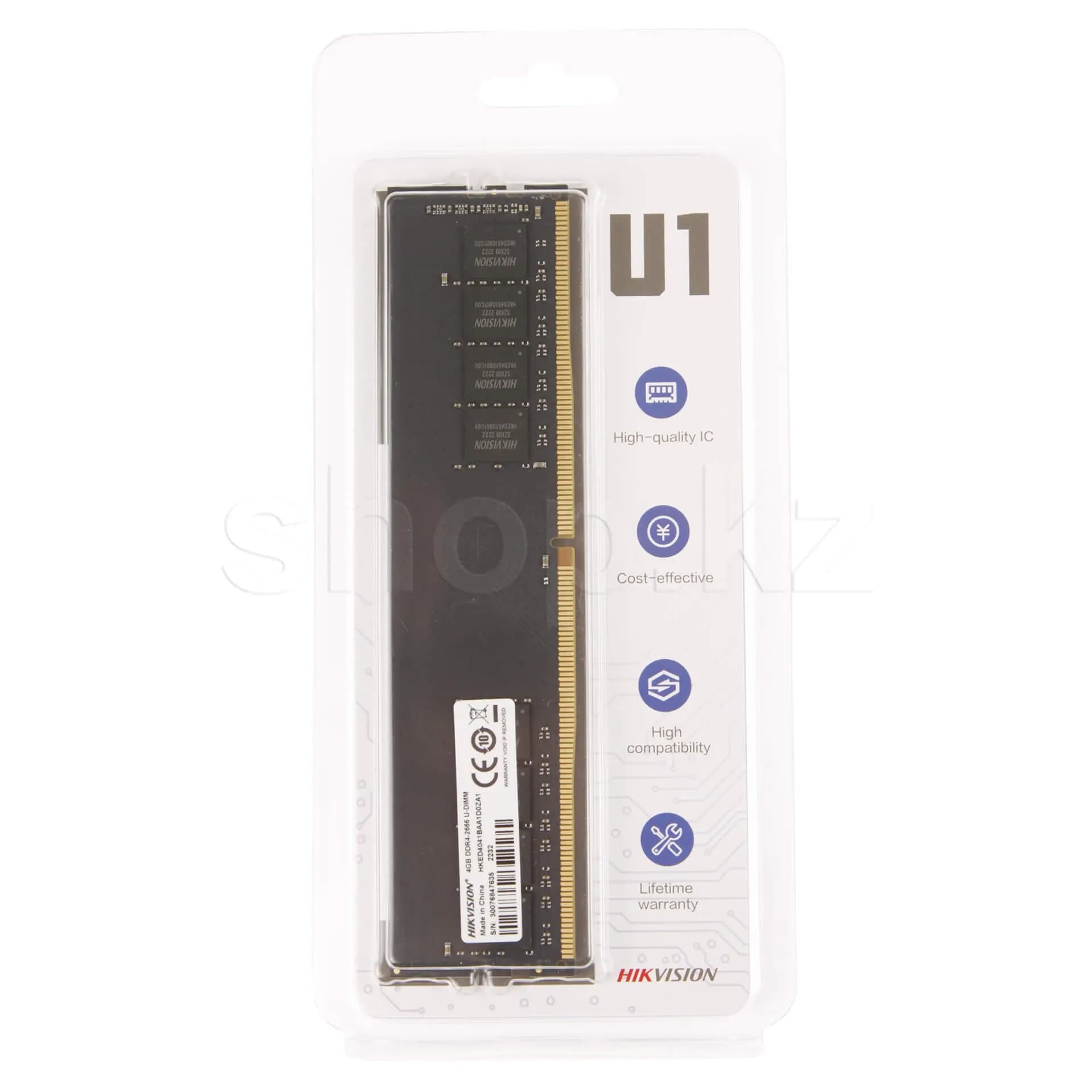 DDR4 4GB PC-21333 (2666MHz) HIKVISION HKED4041BAA1D0ZA1