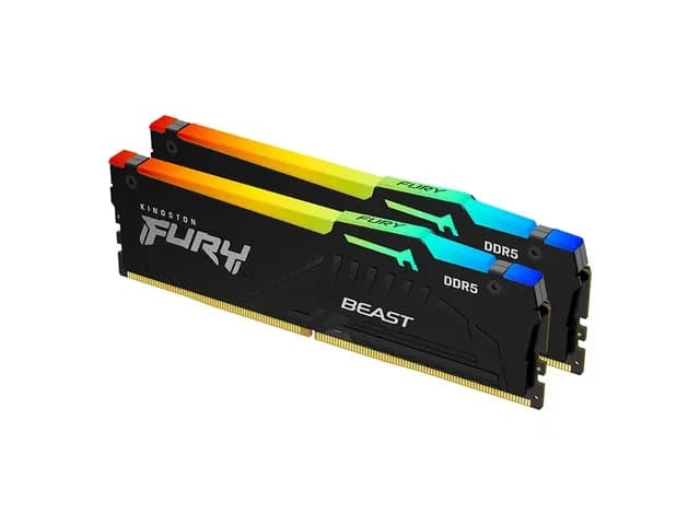 DDR5 32GB (2x16GB) PC-44800 (5600MHz) KINGSTON FURY BEAST RGB KF556C40BBAK2-32