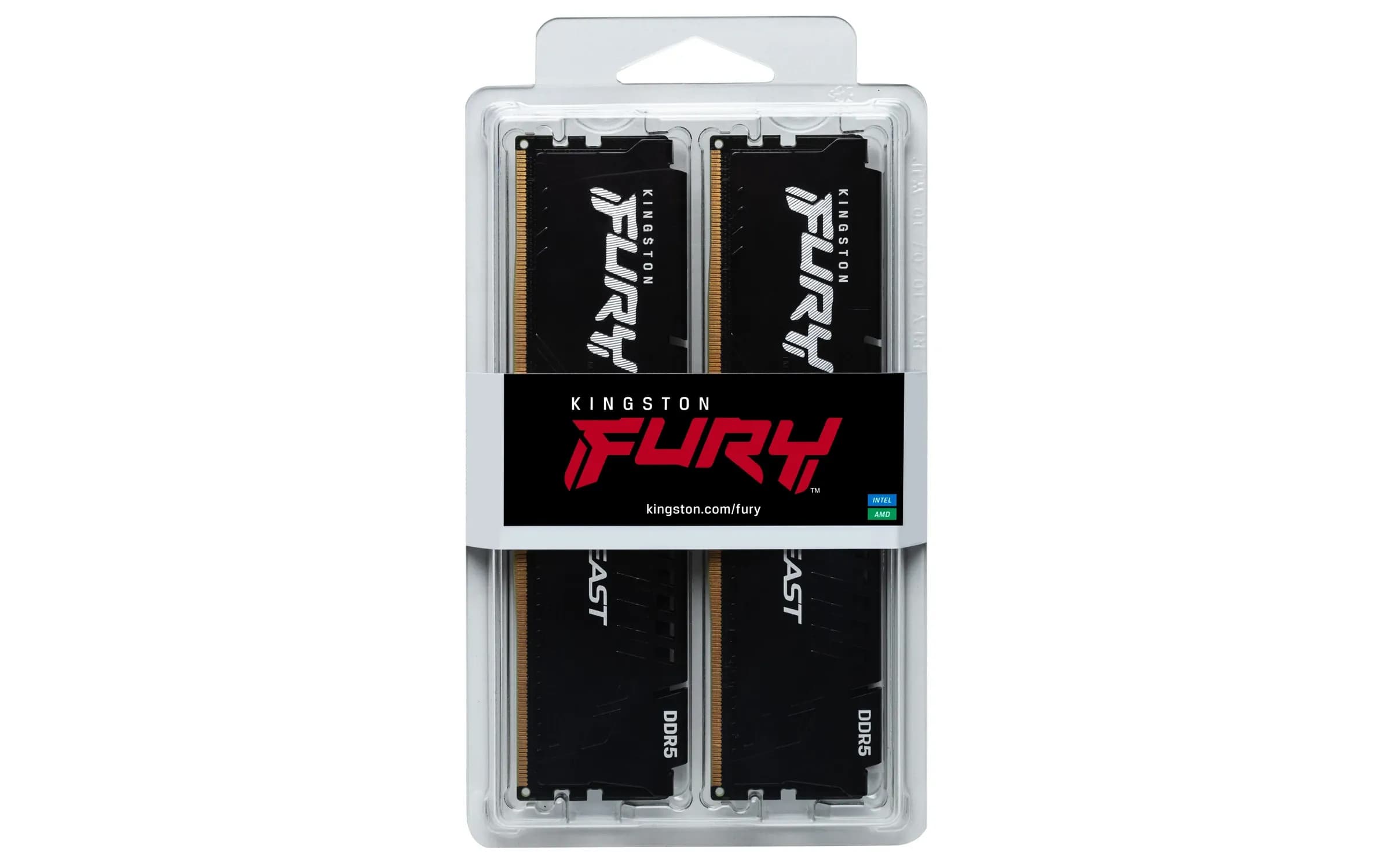 DDR5 32GB (2x16GB) PC-48000 (6000MHz) KINGSTON FURY BEAST BLACK EXPO KF560C30BBEK2-32