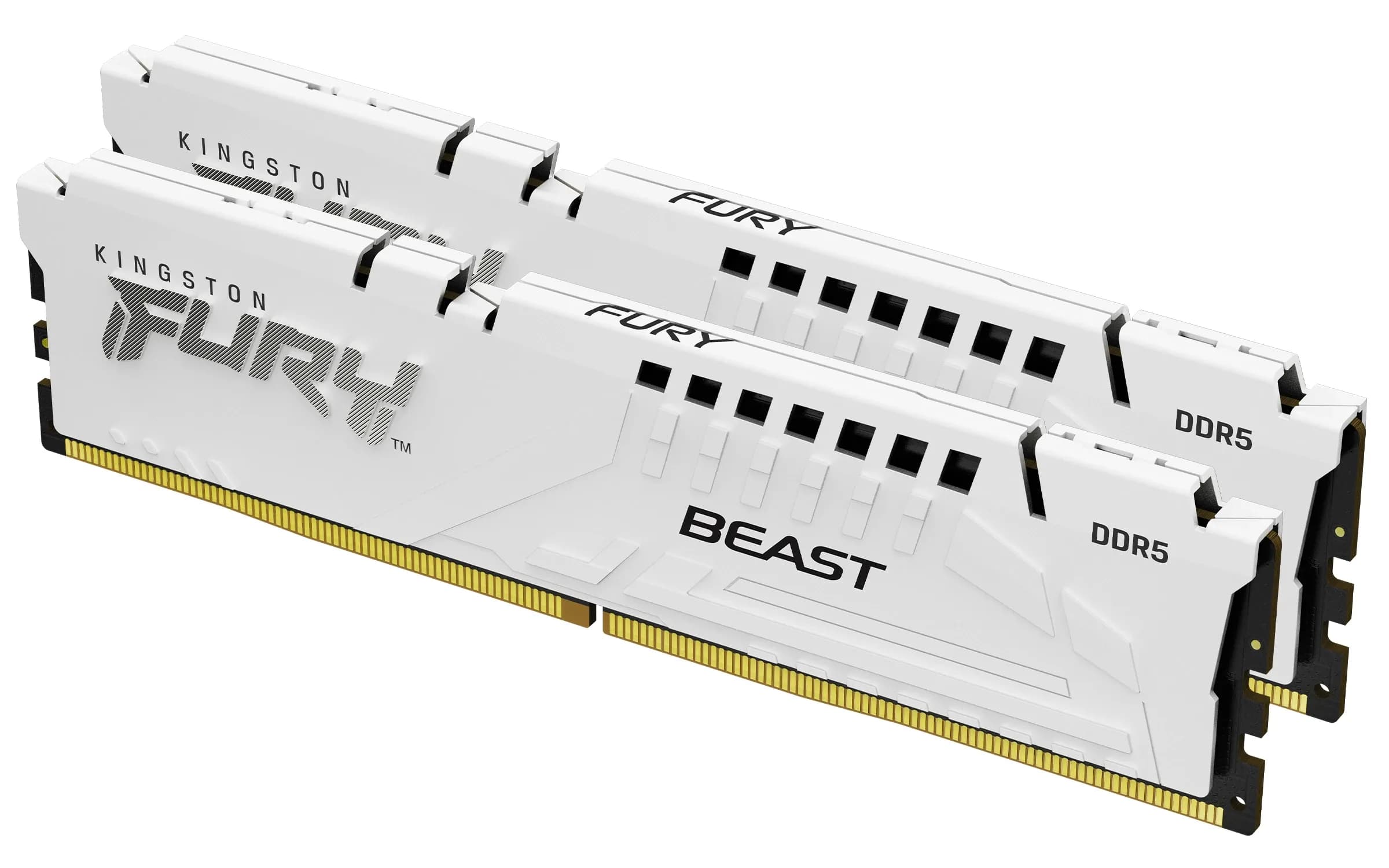 DDR5 32GB (2x16GB) PC-48000 (6000MHz) KINGSTON FURY BEAST WHITE EXPO KF560C30BWEK2-32