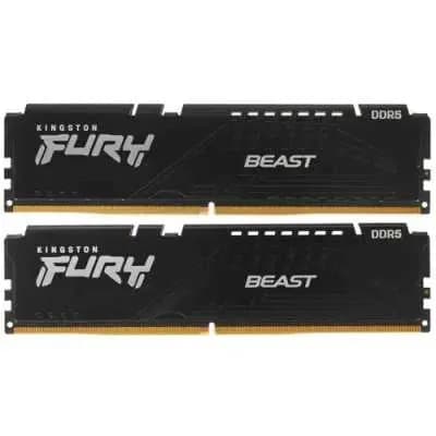 DDR5 64GB (2x32GB) PC-44800 (5600MHz) KINGSTON FURY BEAST BLACK KF556C40BBK2-64