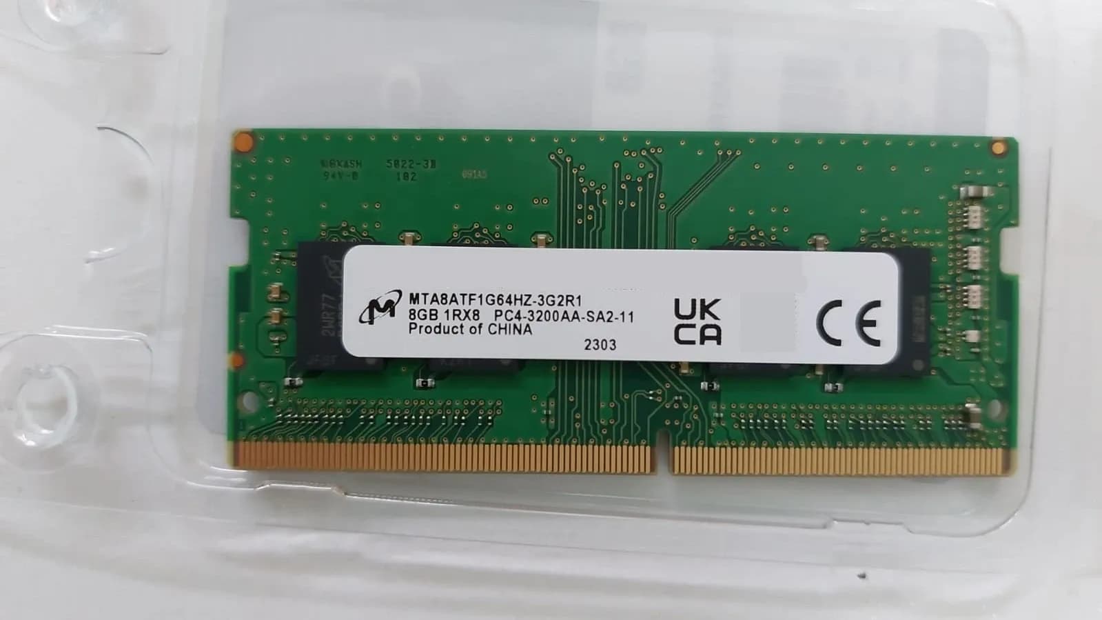 SODIMM DDR4 8GB PC-25600 (3200MHz) MICRON (M) MTA8ATF1G64HZ-3G2R1
