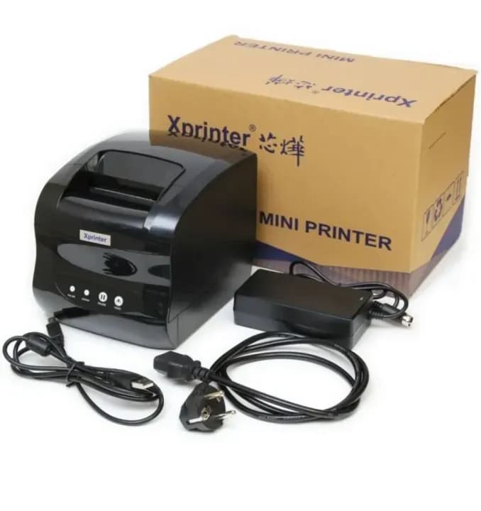 Xprinter XP-365B 3inch direct thermal barcode&Receipt printer USB,Black,127mm/s,EU plug