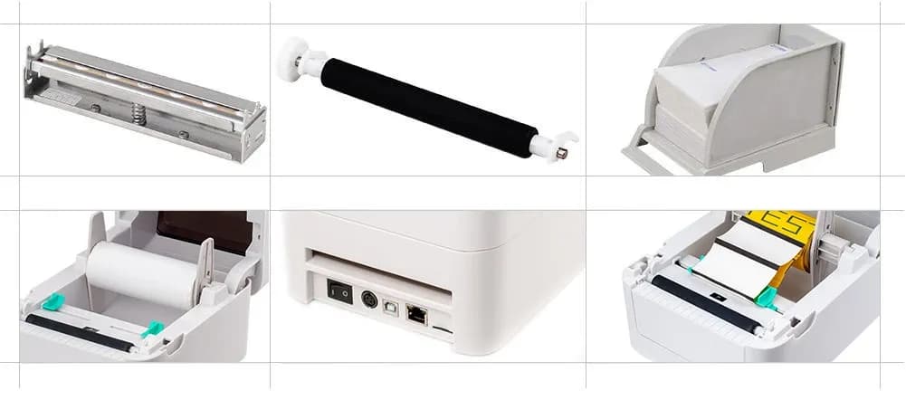 Xprinter XP-420B 4inch direct thermal barcode printer USB+LAN, White, 152mm/s, EU plug