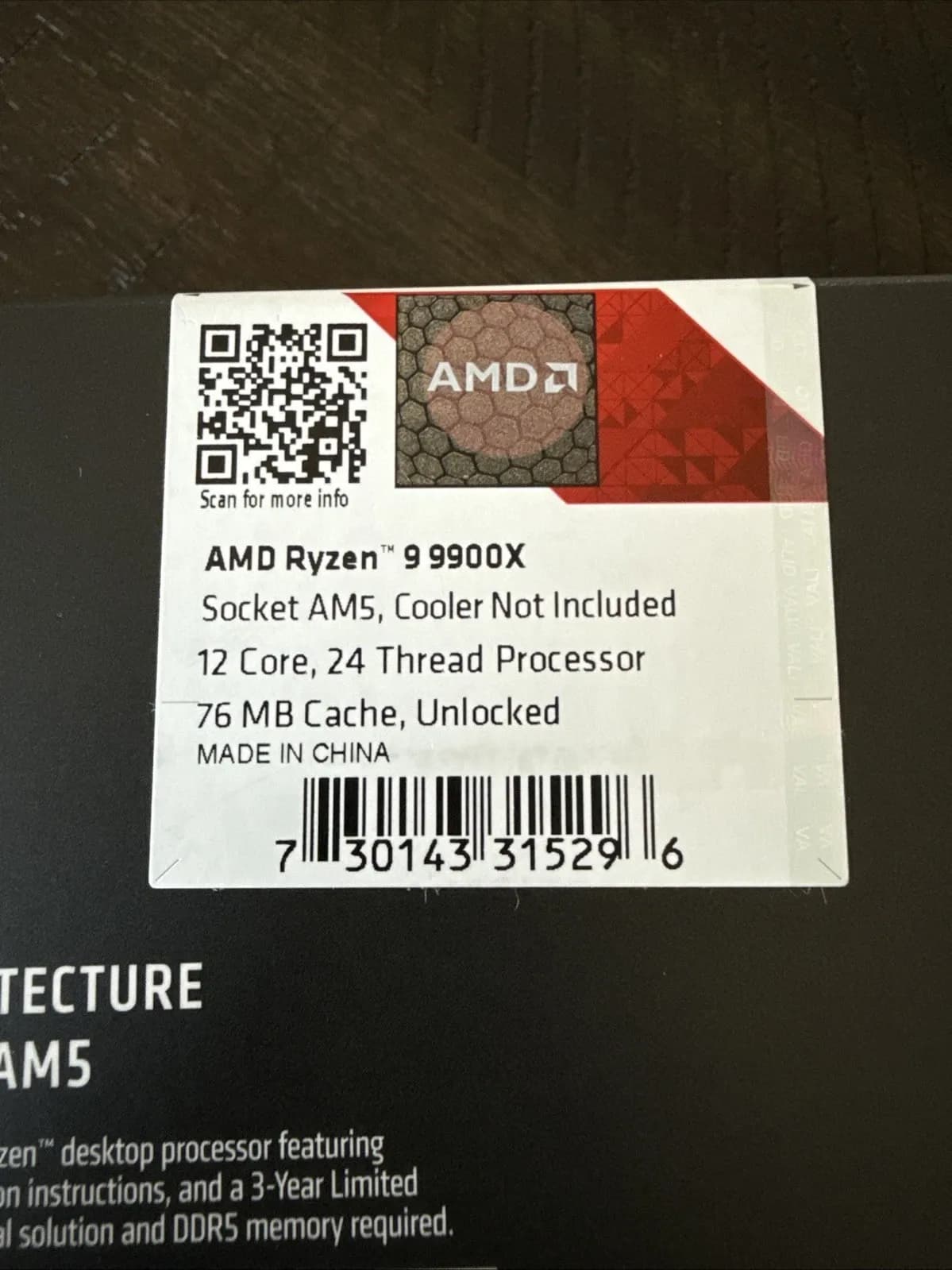 CPU AM5 AMD RYZEN 9 9900X 4.4-5.6GHz