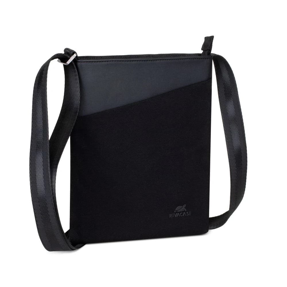 RivaCase 8509 CARDIFF Black Crossbody bag 8"
