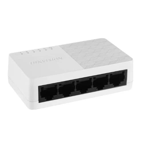 Коммутатор Hikvision DS-3E0105D-O (5 портов, 10/100 Мбит/с, 1 Гбит/с) белый