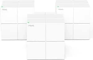 Wireless Mesh Wi-Fi System Tenda NOVA MW6(3-pack) AC1200M 867Mbps on 5GHz,300Mbps on 2.4GHz 500м2
