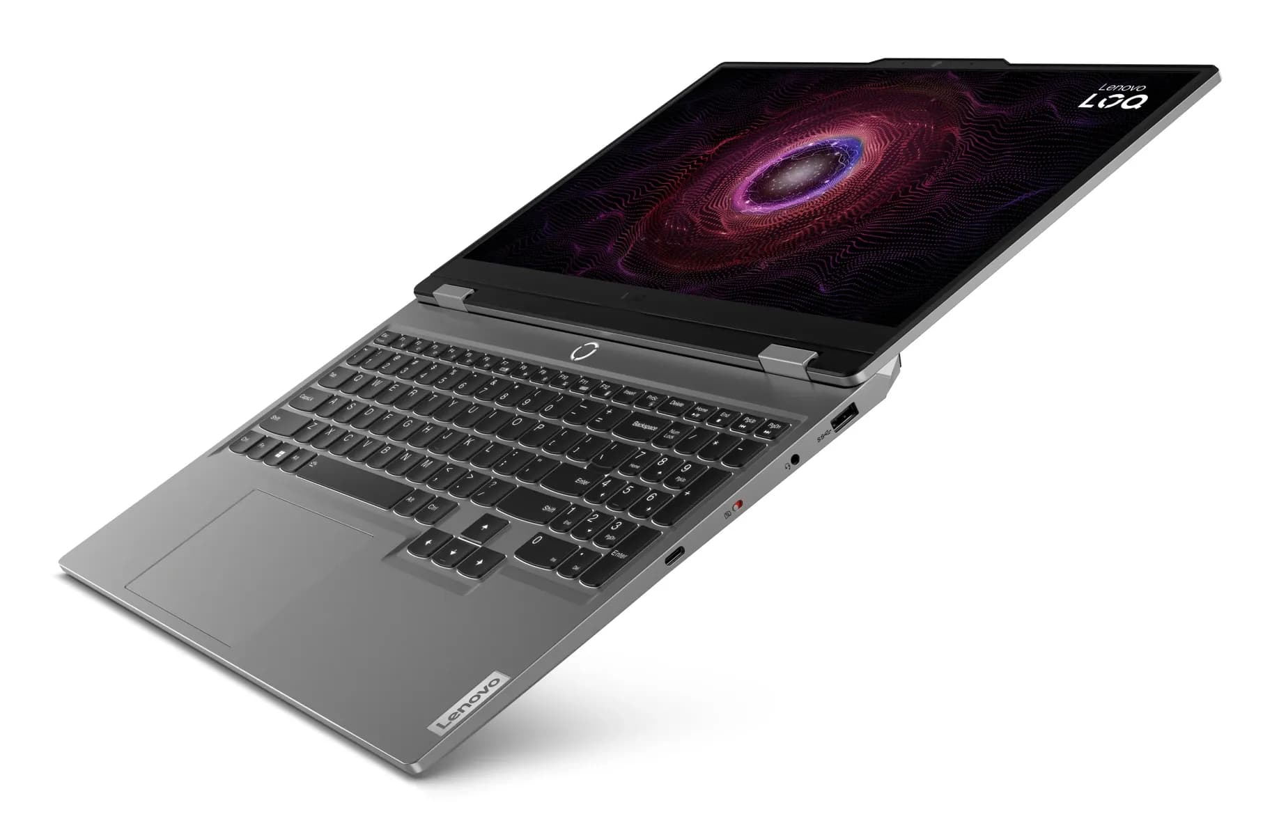 Lenovo LOQ 15AHP9 AMD Ryzen 7 7445HS (up to 4.7GHz), 15.6" FULL HD IPS 300nits (1920 x 1080), 144Hz, 16GB DDR5, 512GB SSD PCIe NVMe M.2, NVIDIA GeForce RTX 3050 6GB, WiFi 6, BT 5.2, LAN, RJ45, 3x USB-A, USB Type-C, HD 720p camera with E-Shutter, Nahimic Audio, Backlight Chiclet Keyboard White (Подсветка клавиатуры), Copilot Key, Eng-Rus, [83DX00F1PB], LUNA GRAY.