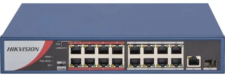Коммутатор Hikvision DS-3E0318P-E/M(B) (130 Вт)