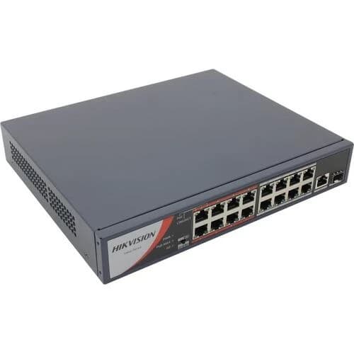 HUB Switch HIKVISION DS-3E0318P-E/M(B) 16x10/100Mbps PoE,1x1000Mbpc,1xSFP PoE budget:130W Metal