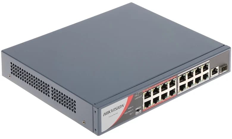 HUB Switch HIKVISION DS-3E0318P-E/M(B) 16x10/100Mbps PoE,1x1000Mbpc,1xSFP PoE budget:130W Metal