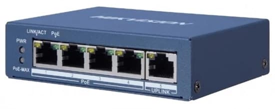 Коммутатор Hikvision DS-3E0505P-E/M (10 Гбит/с, 30 Вт PoE)