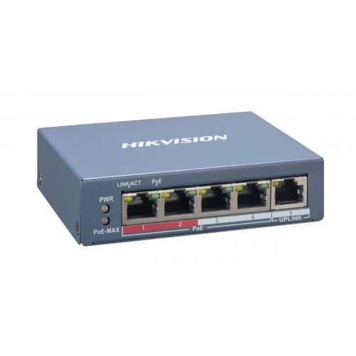 HUB Switch HIKVISION DS-3E1105P-EI/M(STD)V2 SMART 4x10/100Mbps PoE,1x100Mbpc,PoE budget:45W Metal