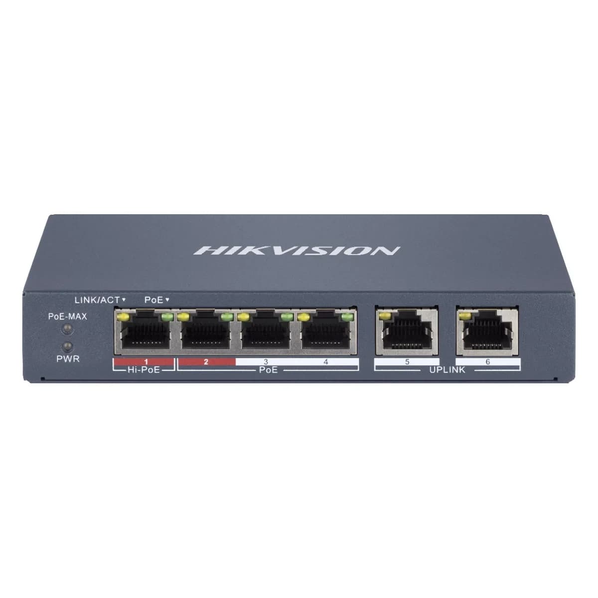 Коммутатор Hikvision DS-3E1106HP-EI (4x10/100 Мбит/с, 60 Вт)