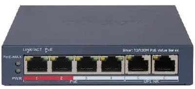 Коммутатор Hikvision DS-3E1106P-EI/M (PoE 60 Вт)