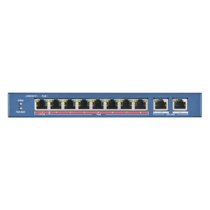 Коммутатор Hikvision DS-3E1310P-EI/M (60 Вт PoE)