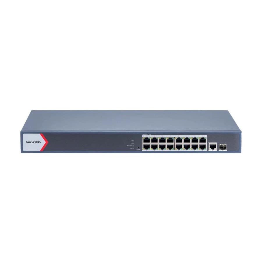 Коммутатор Hikvision DS-3E1518P-EI/M (16 портов, 130 Вт)