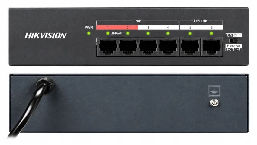 HUB Switch HIKVISION DS-XS06-P 4x10/100Mbps PoE,2x100Mbpc,PoE budget:35W Metal