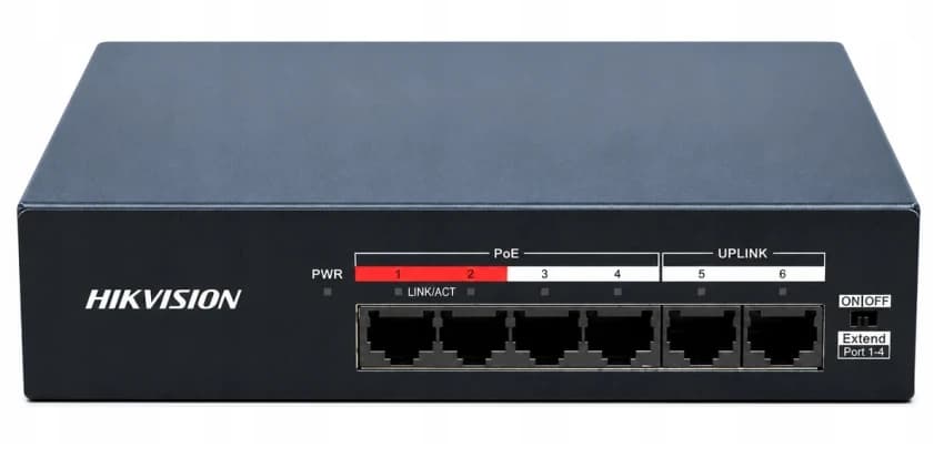 HUB Switch HIKVISION DS-XS06-P 4x10/100Mbps PoE,2x100Mbpc,PoE budget:35W Metal