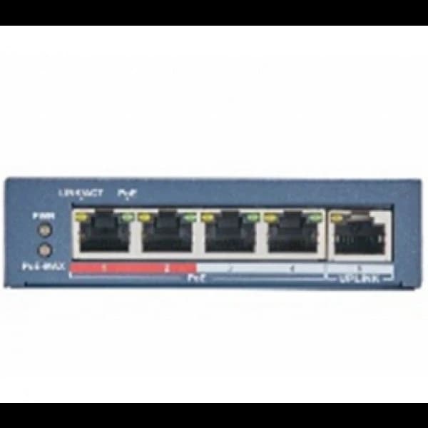 HUB Switch HIWATCH DS-S504P(B) 5-port 10/100Mbps 4-port PoE 35W