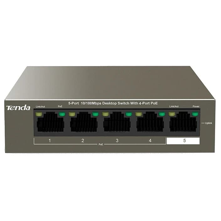 HUB Switch Tenda TEF1105P-4-63W 4-port PoE 10/100Mbps + 1 10/100Mbps Steelcase