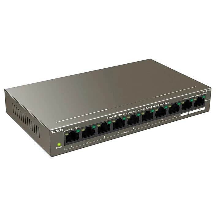 HUB Switch Tenda TEF1110P-8-102W 8-port PoE 10/100Mbps + 2-port 10/100Mbps