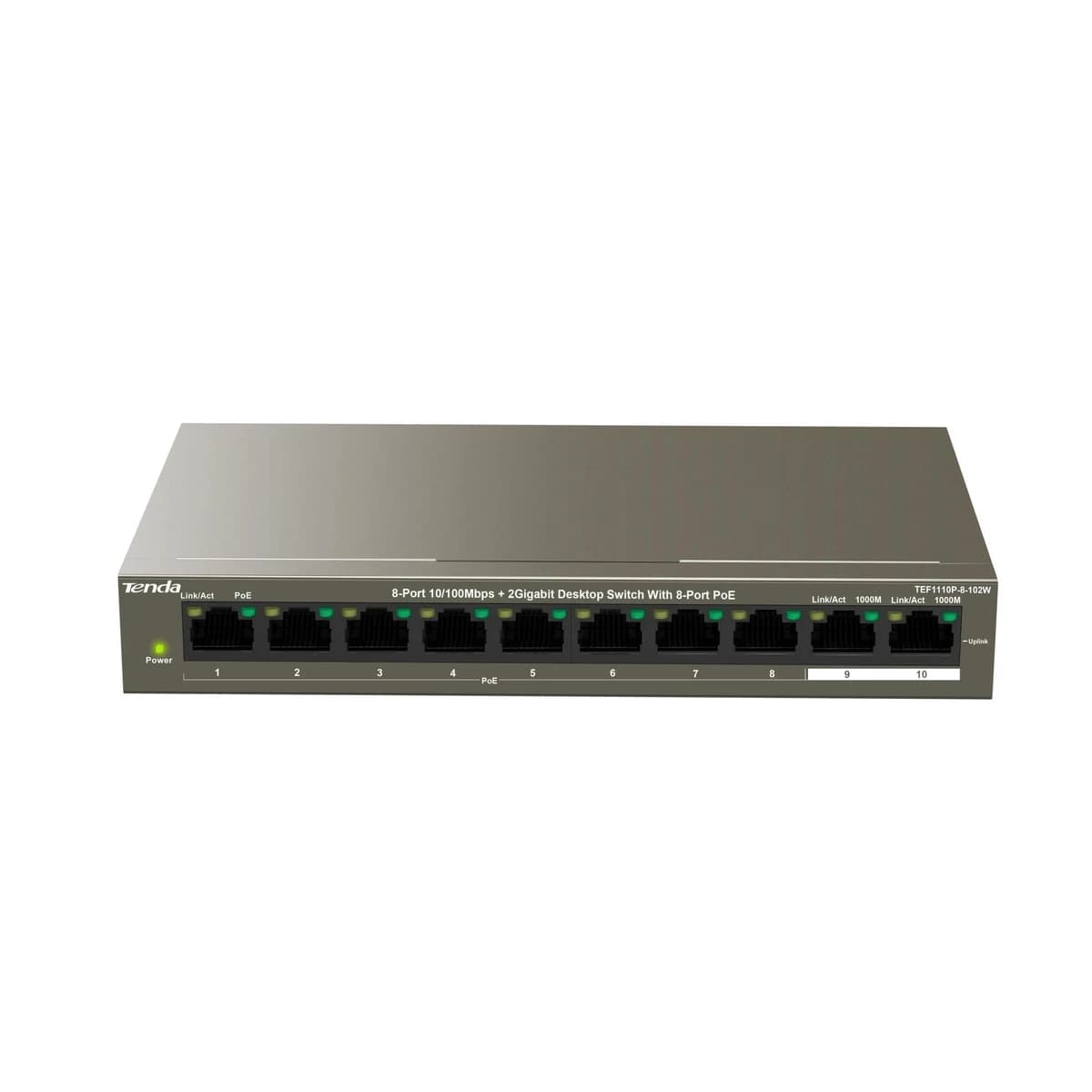 HUB Switch Tenda TEF1110P-8-102W 8-port PoE 10/100Mbps + 2-port 10/100Mbps