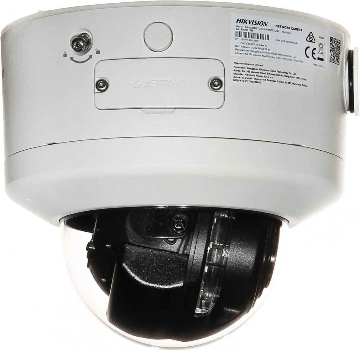 IP camera HIKVISION DS-2CD2787G2H-LIPTRZS2U/SL(2.8-12mm)(O-STD) PTRZ ул 8MP,LED40M,MIC/SP MicroSD