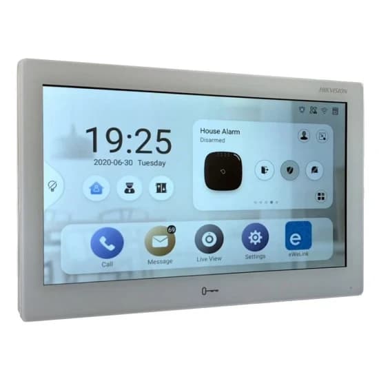 IP монитор видеодомофона HIKVISION DS-KH9310-WTE1 7"(STD) Touch-Screen,Android,PoE,WiFi,WHITE